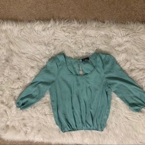 Cotton Express‎ Mint Green Open Back Top Small
